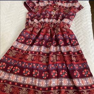 Girls size 12 deep fall-colored dress